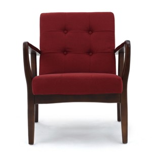 Brayden Tufted Club Chair Deep Red - Christopher Knight Home