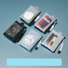Unique Bargains Portable Mini Zipper Mesh Bags 4.33"x2.95" Black Blue Green Pink Gray 5 Pcs - 2 of 4
