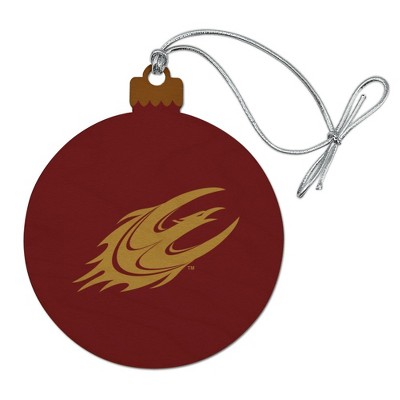 Elon University Primary Logo Wood Christmas Tree Holiday Ornament