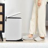 3.2 Gallon/12 L Bathroom Trash Can with Lid, Stainless Steel Kitchen Trash Can, Soft Close Step-On Pedal, Fingerprint-Resistant Finish - 3 of 4