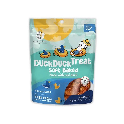 Shameless Pets Duck Duck Treat Soft Baked Duck Flavor Crunchy Dog Treat Biscuits - 6oz