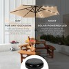 Best Choice Products 7.5ft Outdoor Solar Patio Umbrella for Deck, Pool w/ Tilt, Crank, LED Lights - 3 of 4