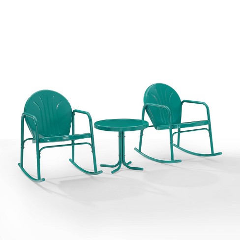 Turquoise outdoor rocking discount chair