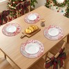 REGALWOVEN Placemats Set of 6 Woven/Vinyl Placemats, Washable Kitchen Table Mat, Seasonal Holiday Christmas Place Mats for Party Dining Table - 3 of 4