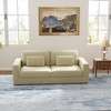 LOVMOR 83" Modern Sofa Couch for Living Room, 3 Seater Deep Seat Sofa with Upholstered Cushion and 2 Pillows , for Small Space, Apartment, Office - 2 of 4