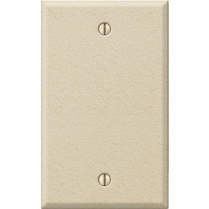 Amerelle 1-Gang Standard Stamped Steel Blank Wall Plate, Ivory Wrinkle - 1 of 1