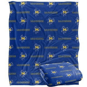 Mcneese State University Logo Pattern Silky 50x60 Blanket, 1 Sided - 1 of 4