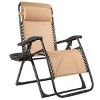 Tangkula 2PCS Folding Zero Gravity Lounge Chair Recliner w/ Cup Holder Pillow - 2 of 4