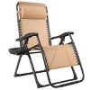 Tangkula 2PCS Folding Zero Gravity Lounge Chair Recliner w/ Cup Holder Pillow - image 2 of 4