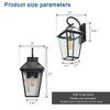 SEVOBAL Outdoor Wall Lights , Modern Metal and Clear Glass Sconce with Elegant Design for Porch and Garden , Brown , 15.7"*13.8"*24.4" - 2 of 4