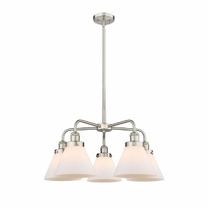 Cone - 5 Light Stem Hung Chandelier In Art Deco Style-15 Inches Tall and 25.75 Inches Wide - 1 of 1