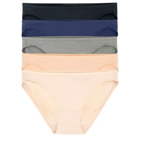 Felina Smooth Low Rise Bikini Panties - Seamless Underwear for Women, Panties for Women (5-Pack) - 1 of 1
