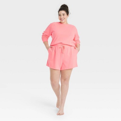 Women's Fleece Lounge Pajama Shorts - Colsie™ Pink XS