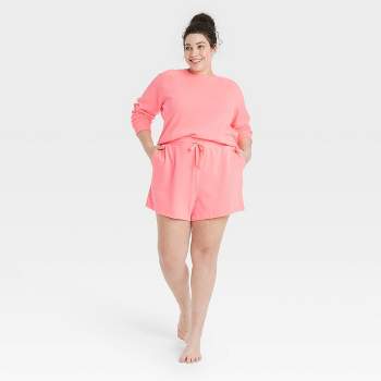 Women's Velvet Lounge Pajama Pants with Slit - Colsie Pink XS 1 ct