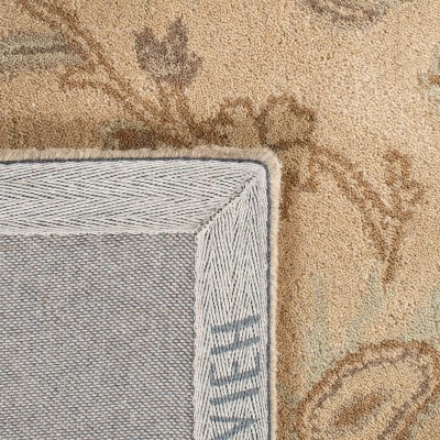 Ivory and Light Gold Hand-Tufted Wool Area Rug 4' x 6'
