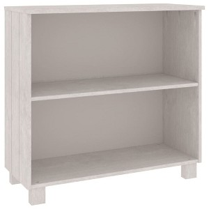 vidaXL Hamar White Sideboard - Solid Pinewood & MDF - Spacious with Two Shelves - Chic Whitewash Finish - Compliant with California Proposition 65 - 1 of 4