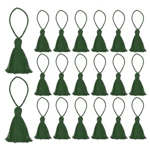 Unique Bargains Cotton Mini Hanging Loop DIY Functional Bookmark Tassels 20 Pcs - 1 of 4