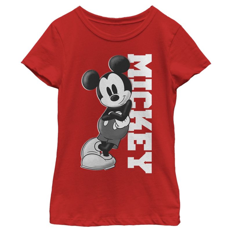 Girl's Disney Mickey Lean T-Shirt, 1 of 6