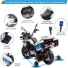 12V Kids Ride On Police Motorcycle, Licensed BMW Police Motorbike with High/Low Variable Speed,Built-In Music,USB,Warning, Lights, Spring Suspension - 2 of 4