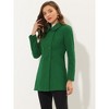 INSPIRE CHIC Women's Christmas Peter Pan Collar Double Breasted Long Trench Winter Pea Coat - 2 of 4