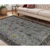 Black Gray And Brown Floral Medallion Area Rug - 2 of 4