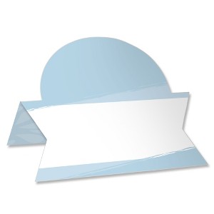 Big Dot of Happiness Dusty Blue Elegantly Simple - Guest Party Favors Tent Buffet Card - Table Setting Name Place Cards - Set of 24 - 1 of 4