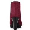 Allegra K Women's Round Toe Block Heels Chelsea Ankle Boots - 3 of 4