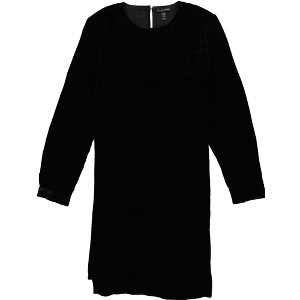 Eileen Fisher Womens Long Sleeve Velvet Mini Shift Dress - 1 of 2