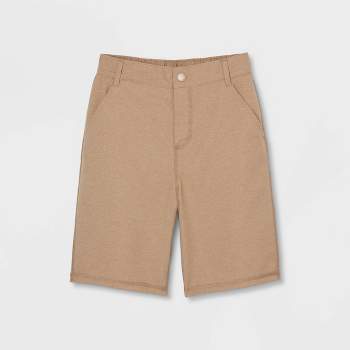 Boys' Adaptive Dry Fit Shorts - Cat & Jack™ Heathered Brown