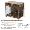 Dog Crate Furniture with Drawers, 38.4" Dog Kennel with Double Doors, Large Dog Crate, Dog Cage End Table For Small Medium Dogs - image 4 of 4