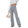 Zeagoo Women's High Waisted Straight Leg Pants Stretchy Business Casual Pants Button Down Work Trousers with Pockets - 2 of 4