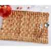Saro Lifestyle Woven Water Hyacinth Placemat  (Set of 4), 13"x19", Beige - 2 of 2