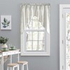 Ellis Curtain Plaza Classic Ticking Stripe Printed on 1.5" Rod Pocket Natural Ground Tailored Swag 56" x 36" Sage - 2 of 4