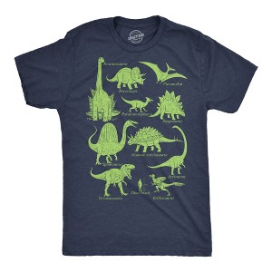 Mens Funny T Shirts Dinosaurs And Human Dino Snack Sarcastic Graphic Novelty Tee For Men - Crazy Dog Men's T Shirt With Dinosaur Sayings - 1 of 4