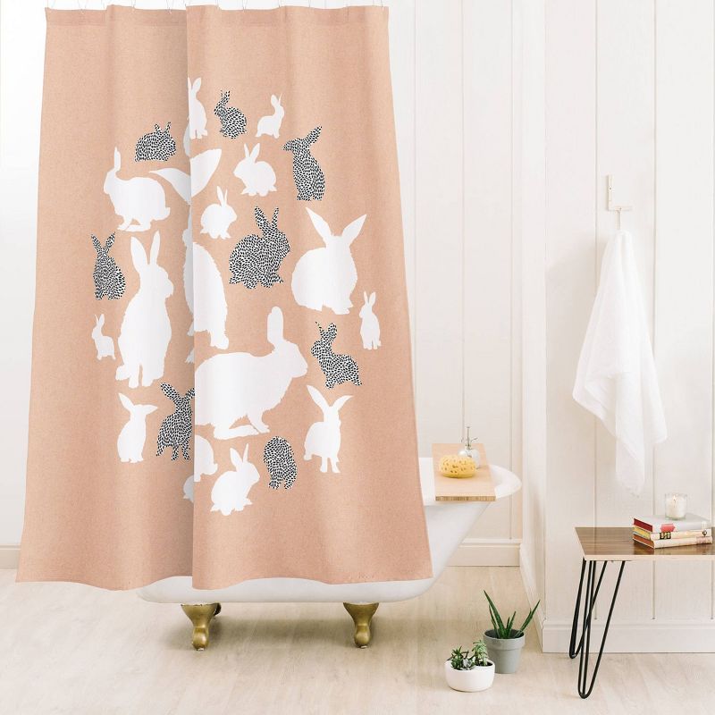 Deny Designs Iveta Abolina Nordic Bunny Shower Curtain, 3 of 4
