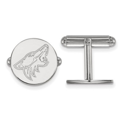 Black Bow Jewelry Sterling Silver Arizona Coyotes NHL Cuff Link