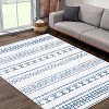 Washable Boho Area Rug Non Slip Low Pile Indoor Carpet Stain Resistant Soft Floor Cover for Living Room Bedroom Office - 2 of 4