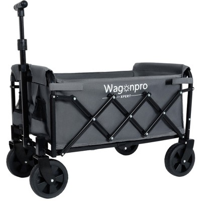 Grungis Expandable Dual-Layer Shopping Cart,Lightweight Grocery Cart with 100% Extra Space,Utility Cart for Camping,Shopping,Sports,Gardening