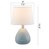 Maxax Blue Ceramic Table Lamp, Artistic ribbed Desk Lamp for Bedroom Nightstand, Living Room - 3 of 4