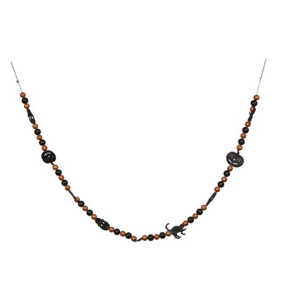 Vickerman 6' Orange and Black Halloween Garland