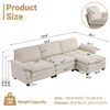 Karl Home |120 in. W Pillow Top Arm Double-layer Cushion Polyester Sofa in Beige With Ottoman - 2 of 4