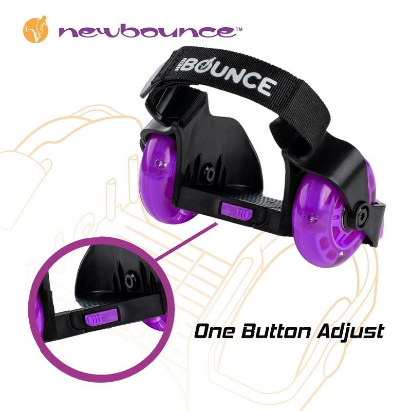 New Bounce Heel Wheel Skates with Flashing Heel Lights - Jett Wheelies for Shoes - One size, 3 of 7