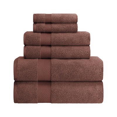 Fast-Drying Zero-Twist Cotton Assorted 6-Piece Towel Set by Blue Nile Mills