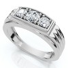 Pompeii3 3/4ct Diamond Mens 14K White Gold Wedding Ring - 3 of 4