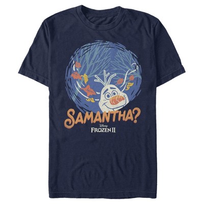 Men's Frozen 2 Olaf Samantha T-shirt - Navy Blue - Large : Target