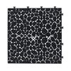 GlasFlength Carpet Tiles 12 Pack 12" Interlocking Deck Tiles 440LBS Weight Capacity Waterproof for Bathroom Balcony, Black, 12"*12"*0.56" - 4 of 4