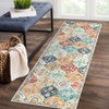 Washable Vintage Oriental Rug Non Slip Low Pile Rug Soft Throw Floor Cover Retro Foldable Indoor Carpet for Living Room Bedroom Playroom Nursery - 3 of 4