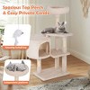 FDW 37 Inch Cat Tree Cat Tower Tall with Scratching Posts Cozy Condo Multi-Level Furniture Activity Center Cat Furniture for Indoor Cats - 4 of 4