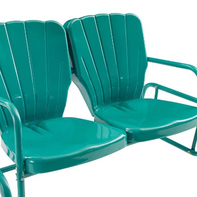 Ridgeland Turquoise Gloss 4-Piece Outdoor Metal Conversation Set