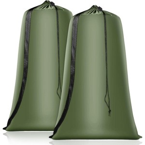 2 Pack XL Heavy Duty Nylon Laundry Bags, Drawstring Closure with Straps, Fits Hamper & Travel - 1 of 4
